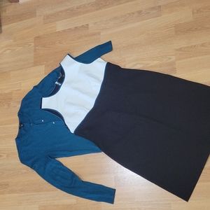 COPY - Ann Taylor Shealth Dress (Size 8 Petite) with Matching Sweater (Size Med…